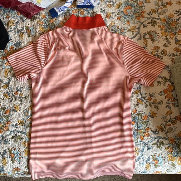 Mens Clemson orange and white stripped Nike golf polo - Picture 6 of 8